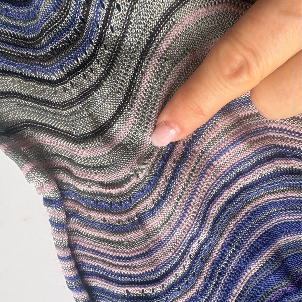 Missoni Purple, Blue and Gray Knit Scarf - Picture 3 of 5
